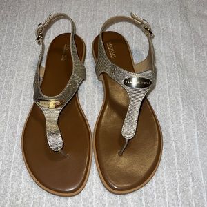 Michael Kors Gold Metallic Thong Sandal 12M